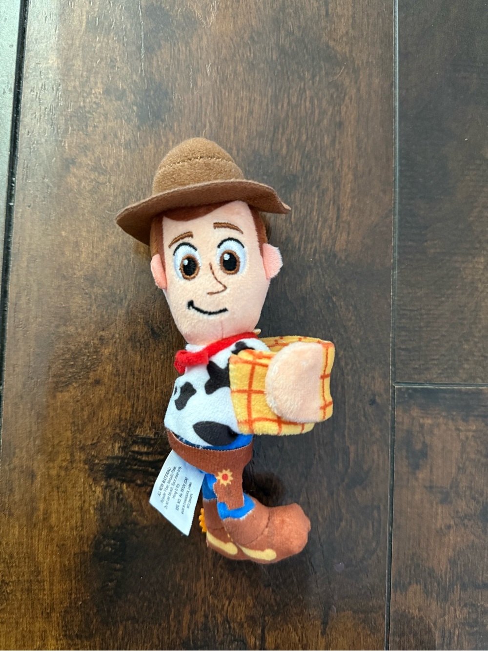 Brown Cowboy Plush Toy with Yellow Plaid Accessory